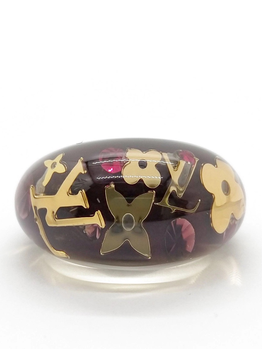 Louis Vuitton Lucite Sparkle ring